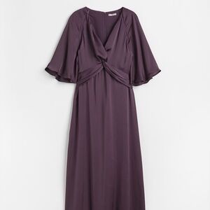 H&M Satin V-Neck Dress